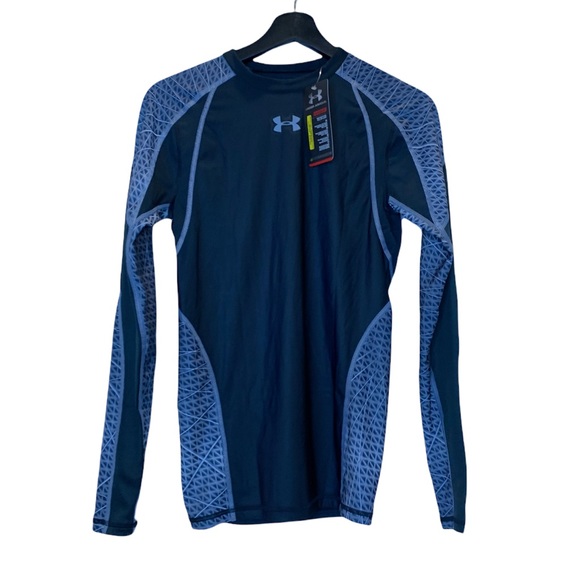 BNWT Men’s Under Armour black/grey/patterned compression Heatgear™️ long sleeve. - Picture 1 of 5